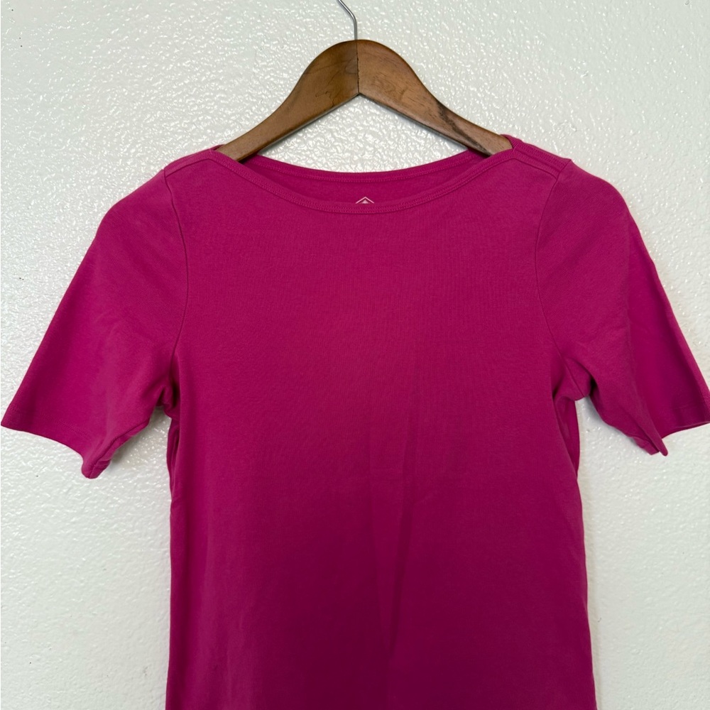 St. John's Bay Fuchsia Short Sleeve Tee Petite PXS Women’s